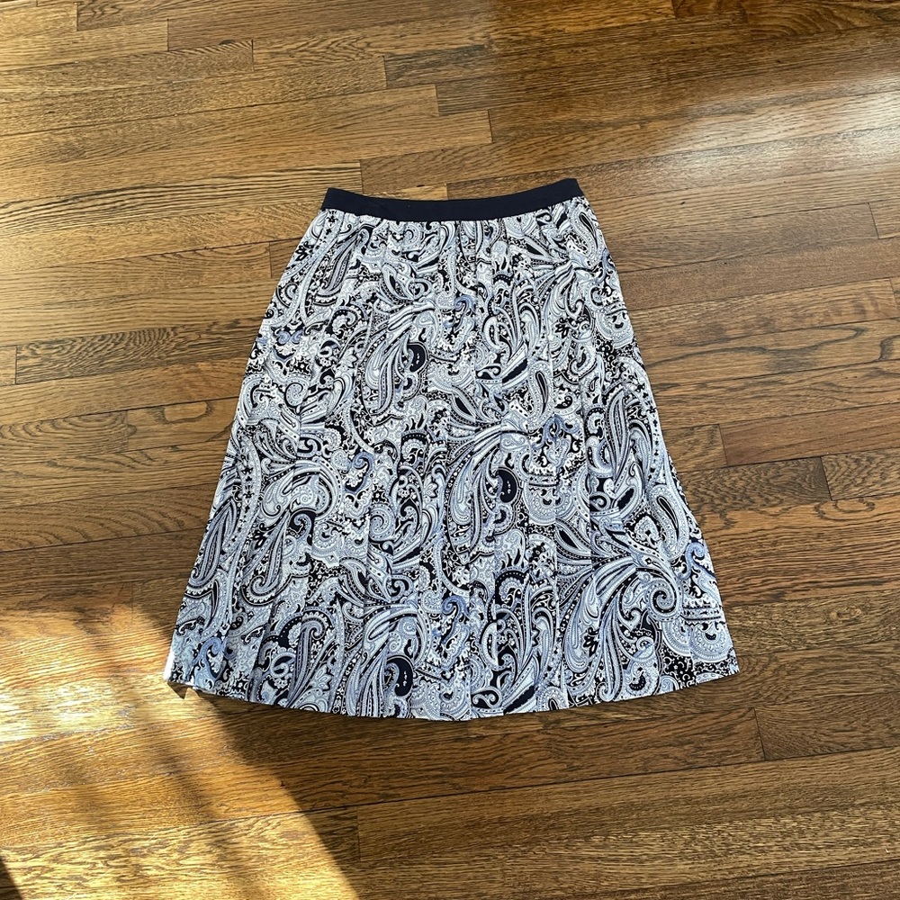 Trina Turk silk pleated midi skirt 2